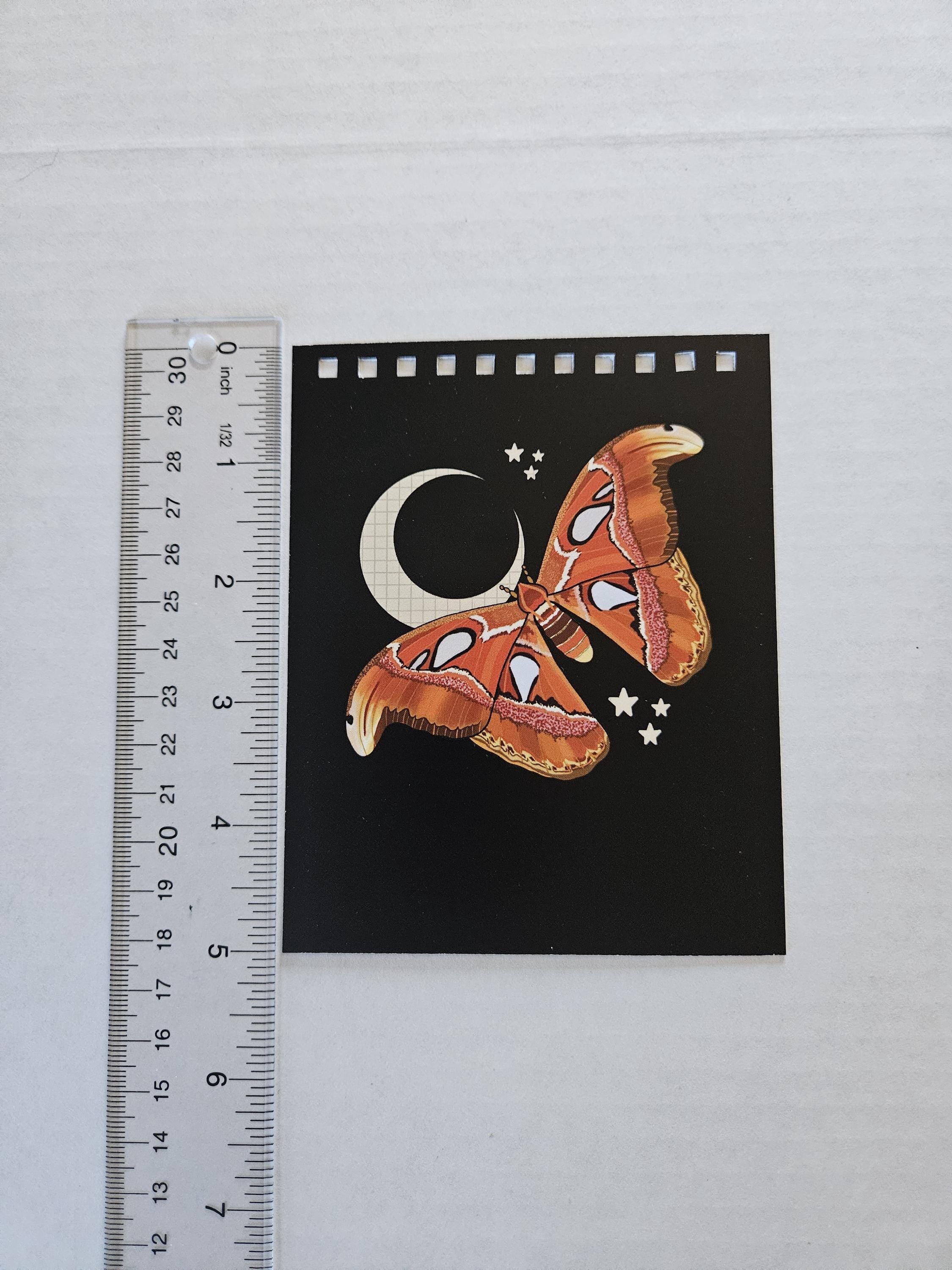 4x5 inches HANDMADE Top Bound SPIRAL NOTEBOOK: Atlas Moth Acornandcrowstudio