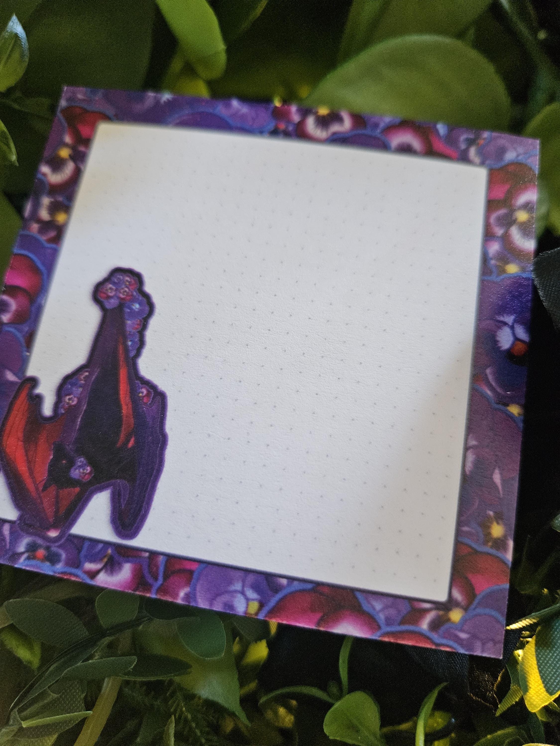 STICKY NOTES: Purple Pansy Bat (Batricia)