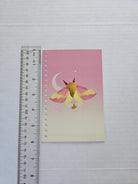 4x6 HANDMADE SPIRAL NOTEBOOK: Rosy Maple Moth Acornandcrowstudio