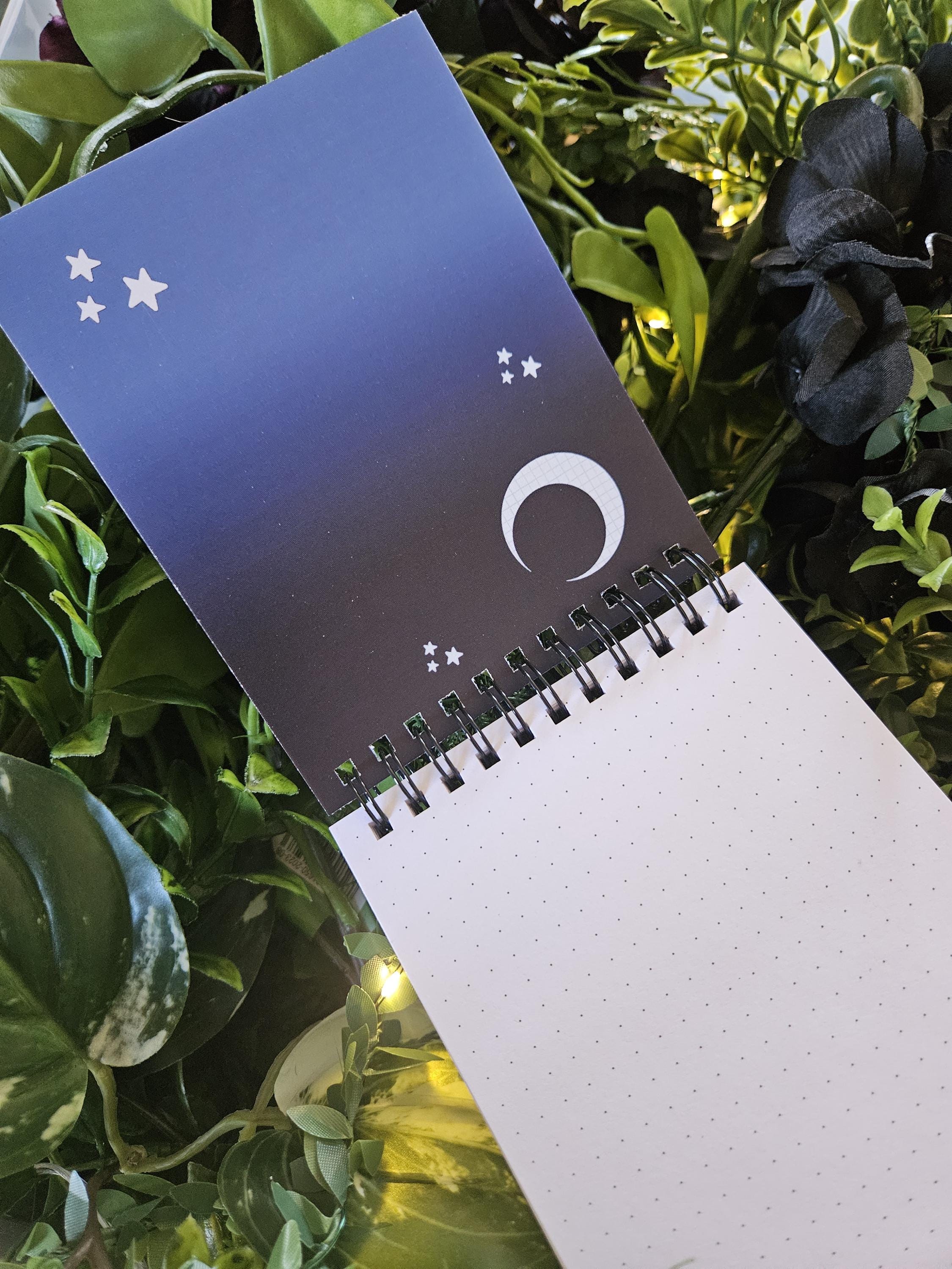 4x5 inches HANDMADE Top Bound SPIRAL NOTEBOOK: Blue Tiger Moth Acornandcrowstudio