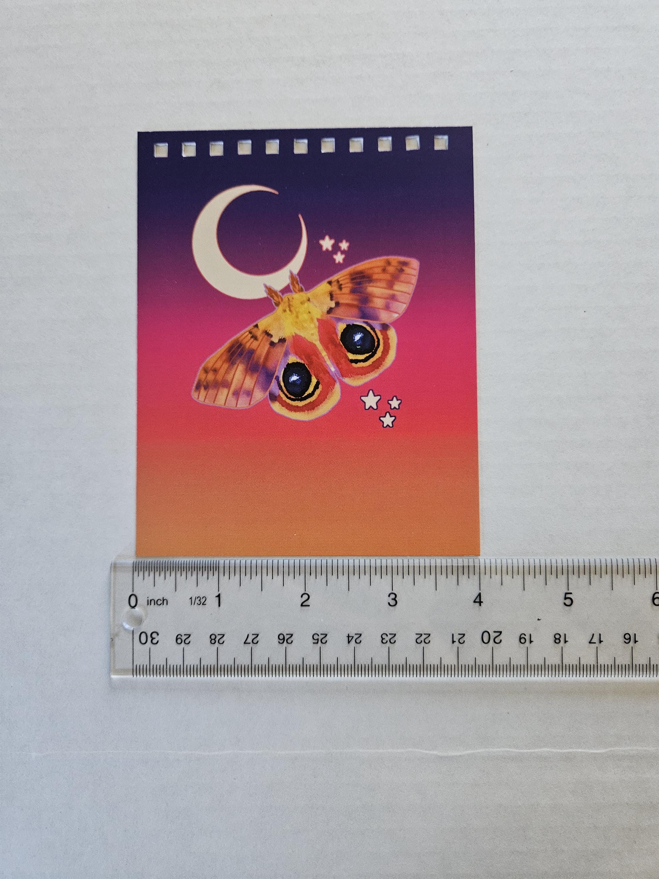 4x5 inches HANDMADE Top Bound SPIRAL NOTEBOOK: Io Moth Acornandcrowstudio