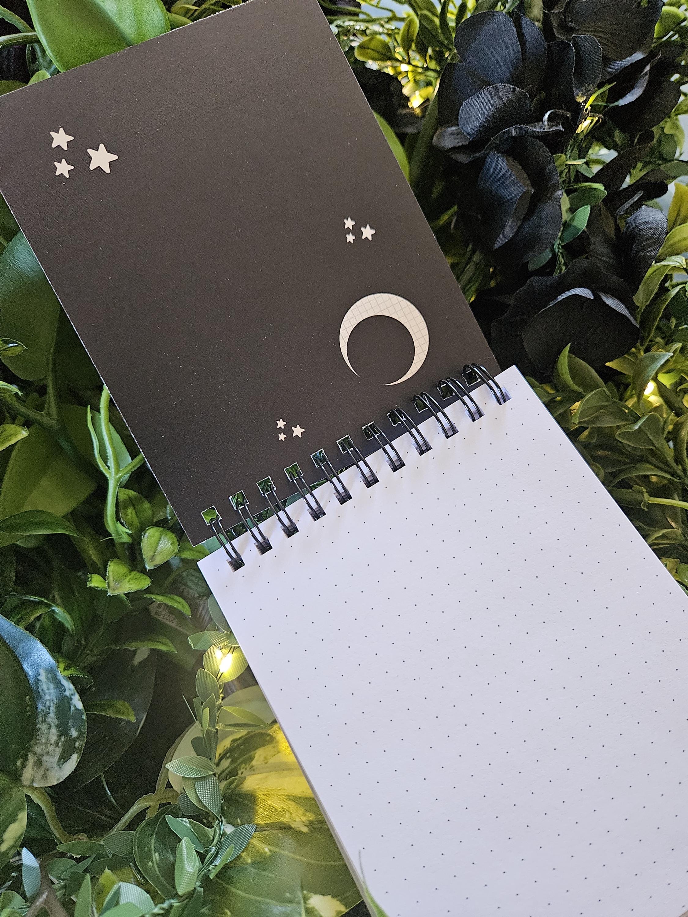 4x5 inches HANDMADE Top Bound SPIRAL NOTEBOOK: Atlas Moth Acornandcrowstudio