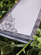 NOTEPAD 3 x 8: Black and Grey Roses - Lined