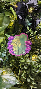 MATTE STICKER: August Peridot with Gladiolus