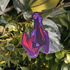 MATTE STICKER: Pansy Bat , Purple and Red Pansies and Bat Sticker , Blossoms and Bat Sticker , Pansy Floral and Bat