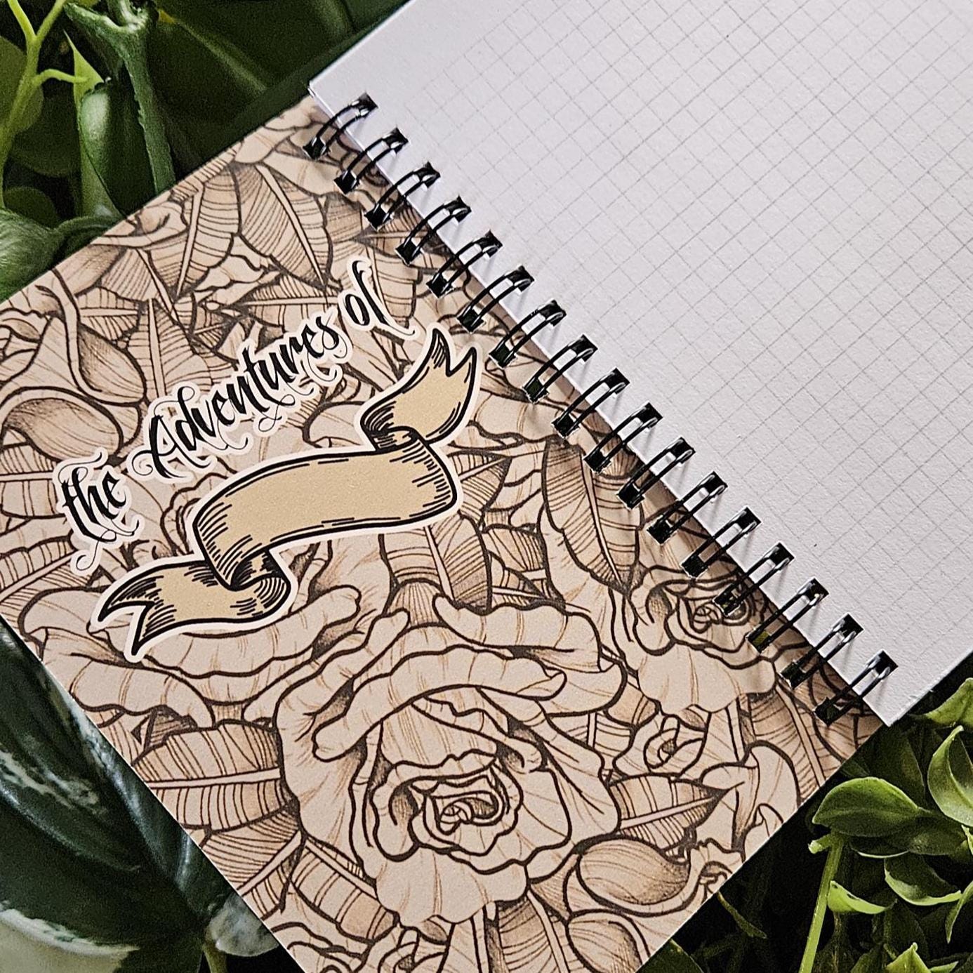 4x6 HANDMADE SPIRAL NOTEBOOK: Snacker D20 Acornandcrowstudio