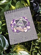 4x5 HANDMADE SPIRAL NOTEBOOK: Top Bound Dice Gremlin D20 Acornandcrowstudio