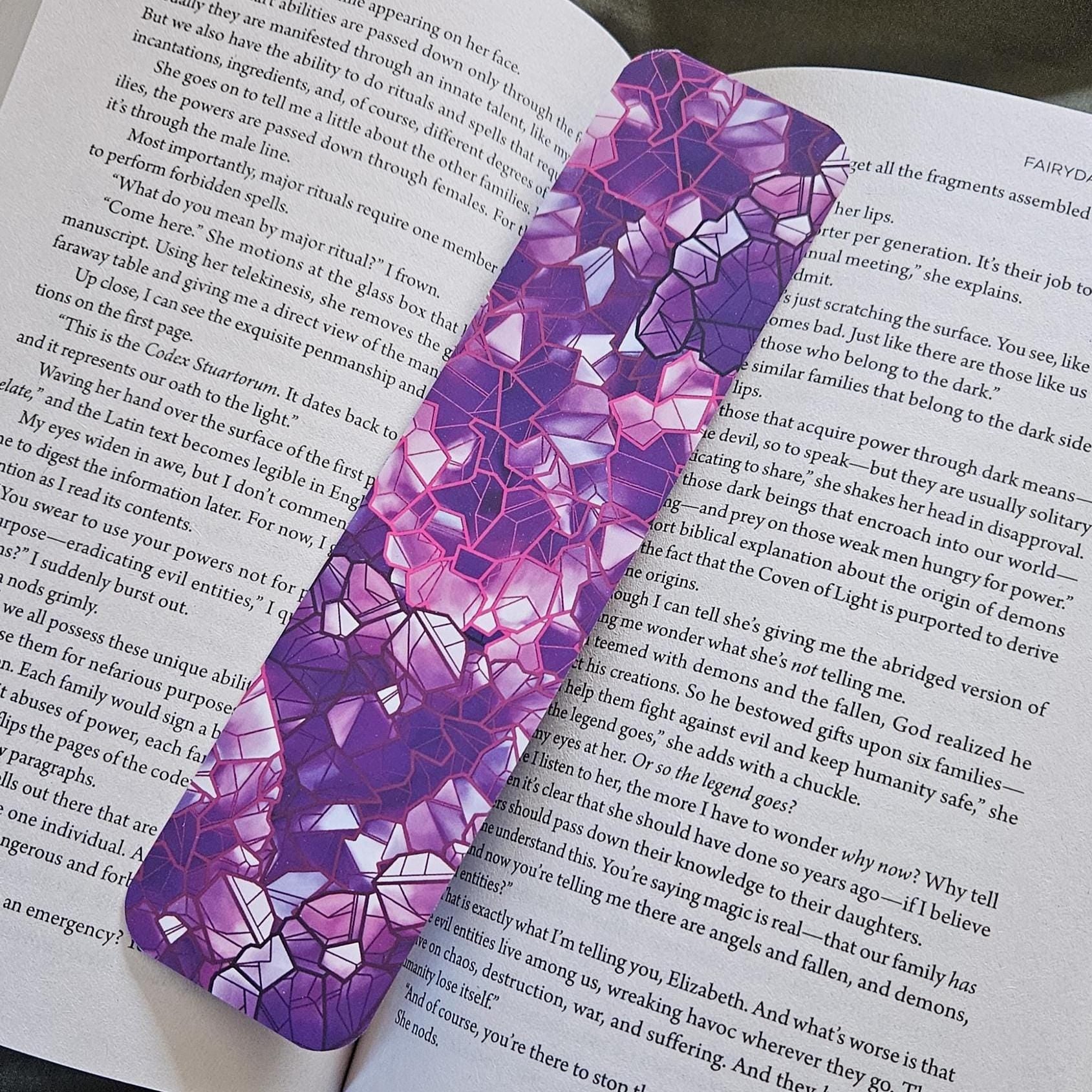 BOOKMARK: Amethyst Crystal 'Soft Touch' Acornandcrowstudio
