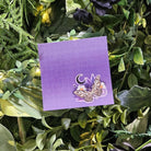 STICKY NOTES: White Witch Moth with Lavender and Daisies Acornandcrowstudio