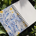 4x6 inches HANDMADE SPIRAL NOTEBOOK: Diamond with Daisies Acornandcrowstudio