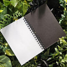 4x6 inches HANDMADE SPIRAL NOTEBOOK: Ruby with Water Lily Acornandcrowstudio