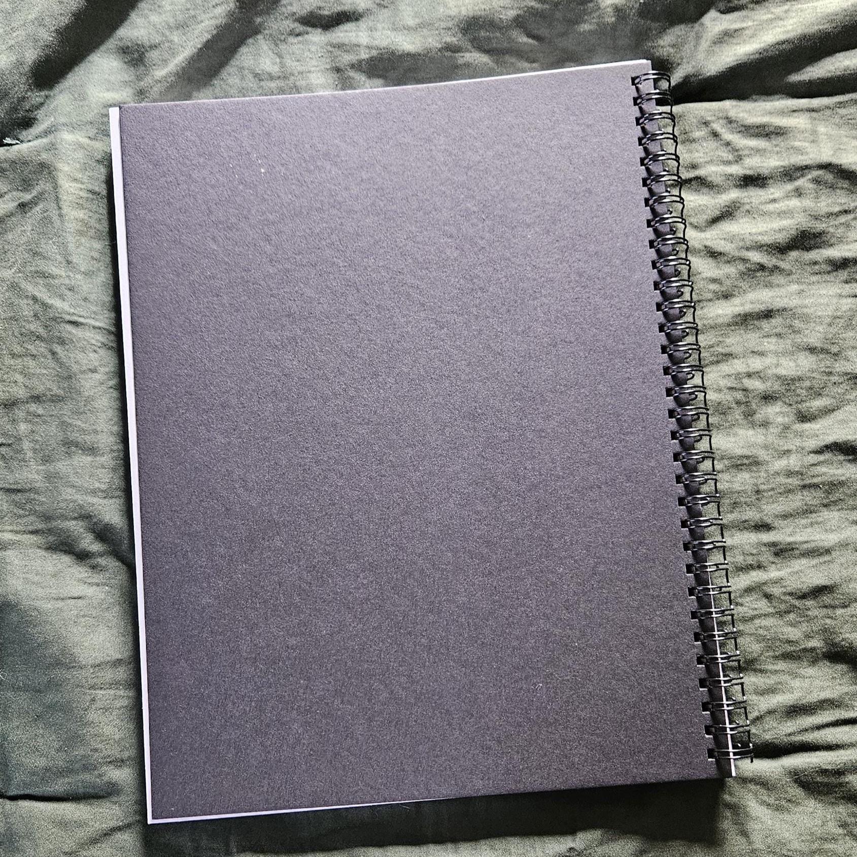 8.5 x 11 HANDMADE SPIRAL NOTEBOOK: Caffeine Dragon