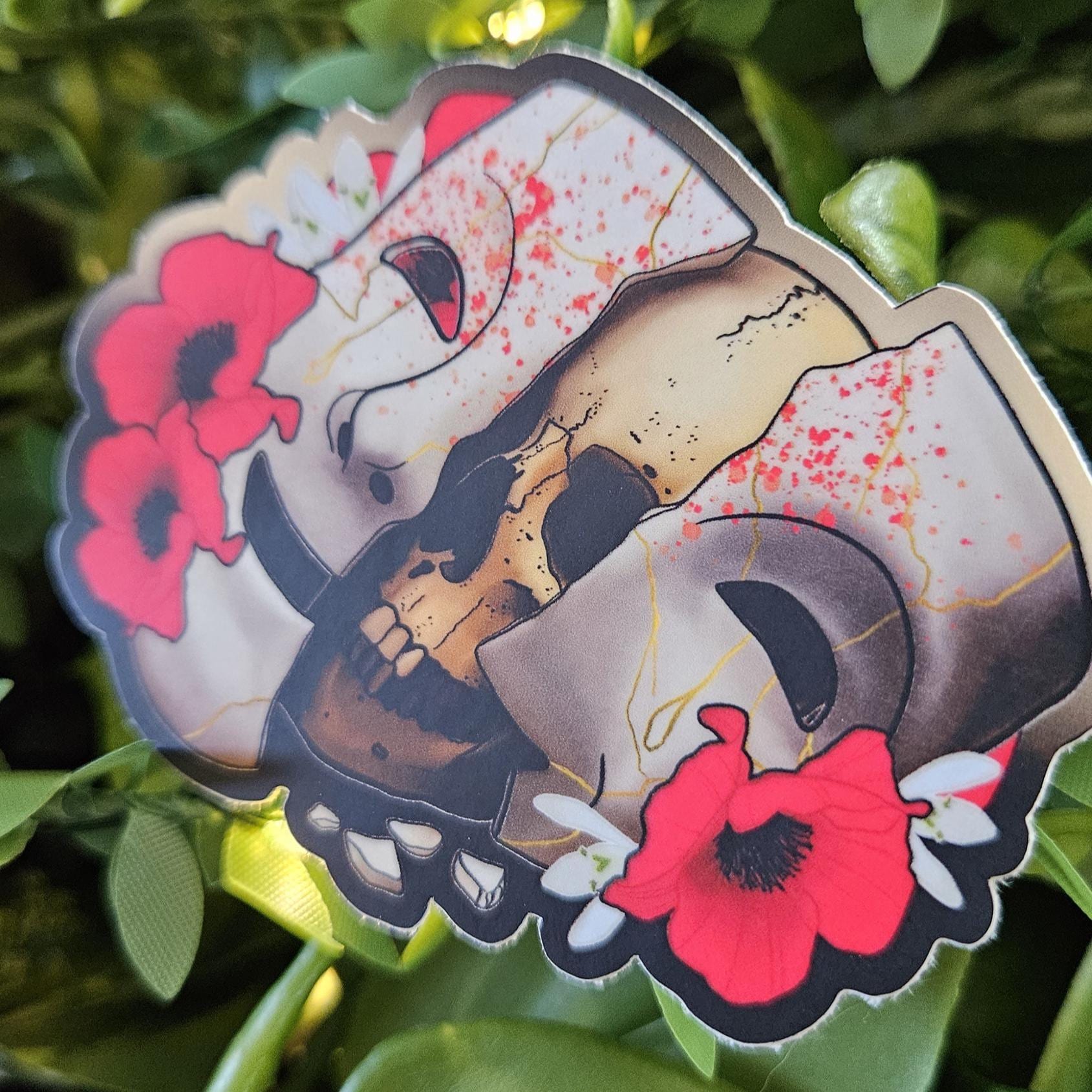 MATTE STICKER: Mask of Fear Acornandcrowstudio