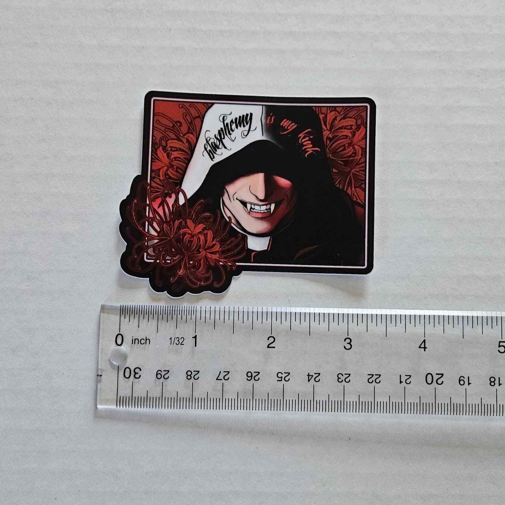 MATTE STICKER: Blasphemy is my K*nk Acornandcrowstudio
