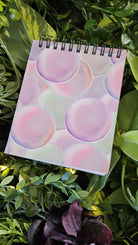 4x5 inches HANDMADE Top Bound SPIRAL NOTEBOOK: Pearl with Roses Acornandcrowstudio