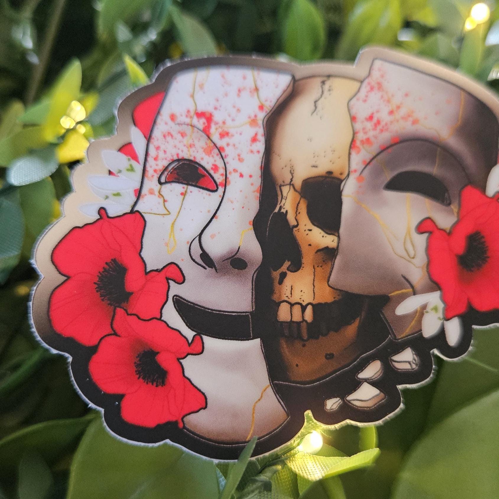 MATTE STICKER: Mask of Fear Acornandcrowstudio