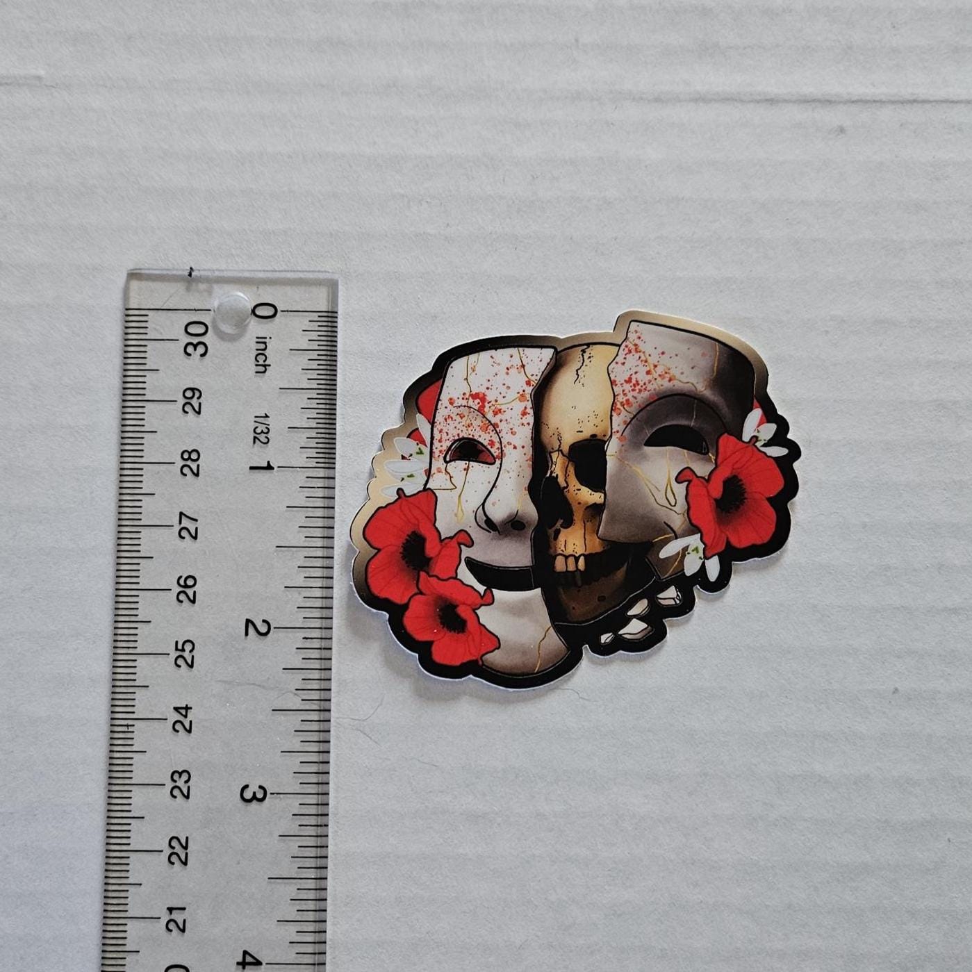 MATTE STICKER: Mask of Fear Acornandcrowstudio