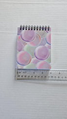 4x5 inches HANDMADE Top Bound SPIRAL NOTEBOOK: Pearl with Roses Acornandcrowstudio