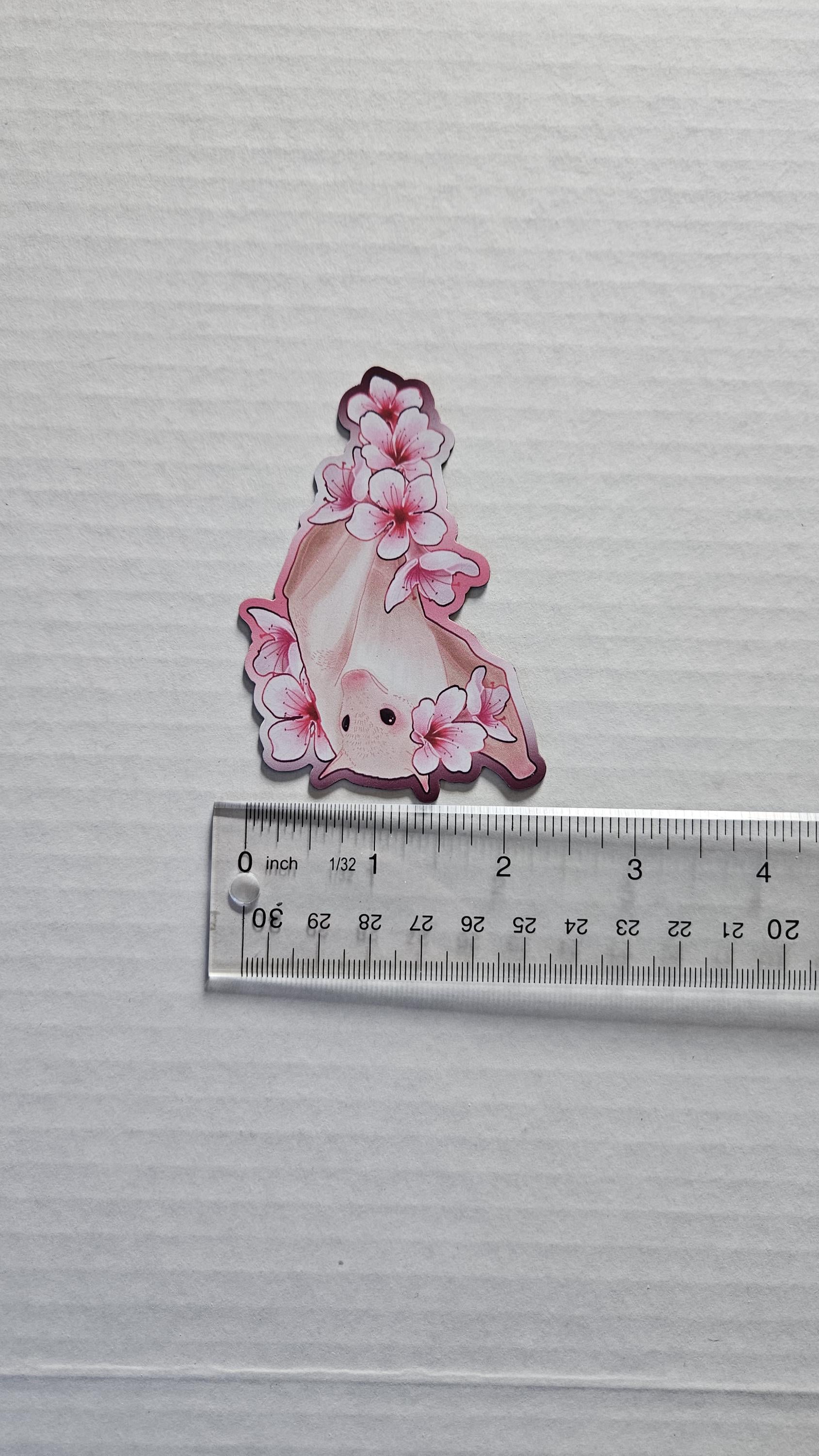 MAGNET: Cherry Blossom Sakura Bat 'Frankie' Acornandcrowstudio