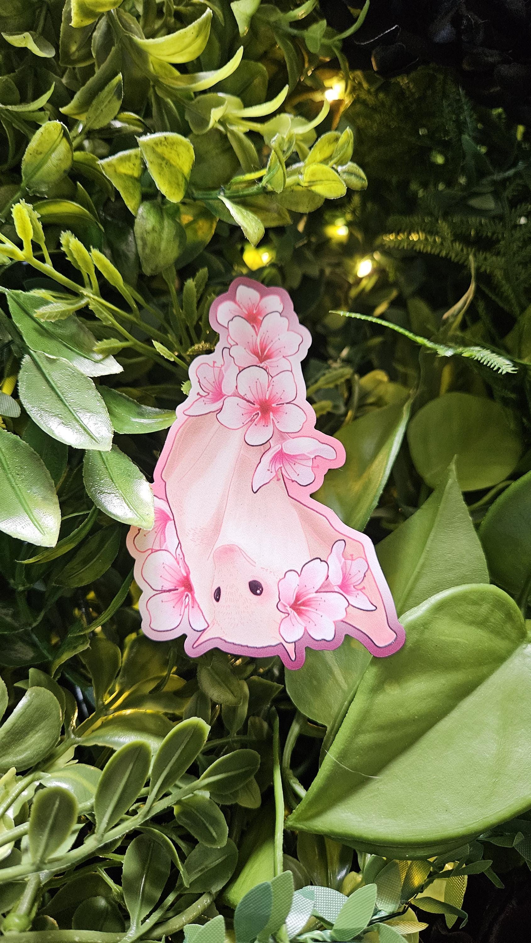 MAGNET: Cherry Blossom Sakura Bat 'Frankie' Acornandcrowstudio