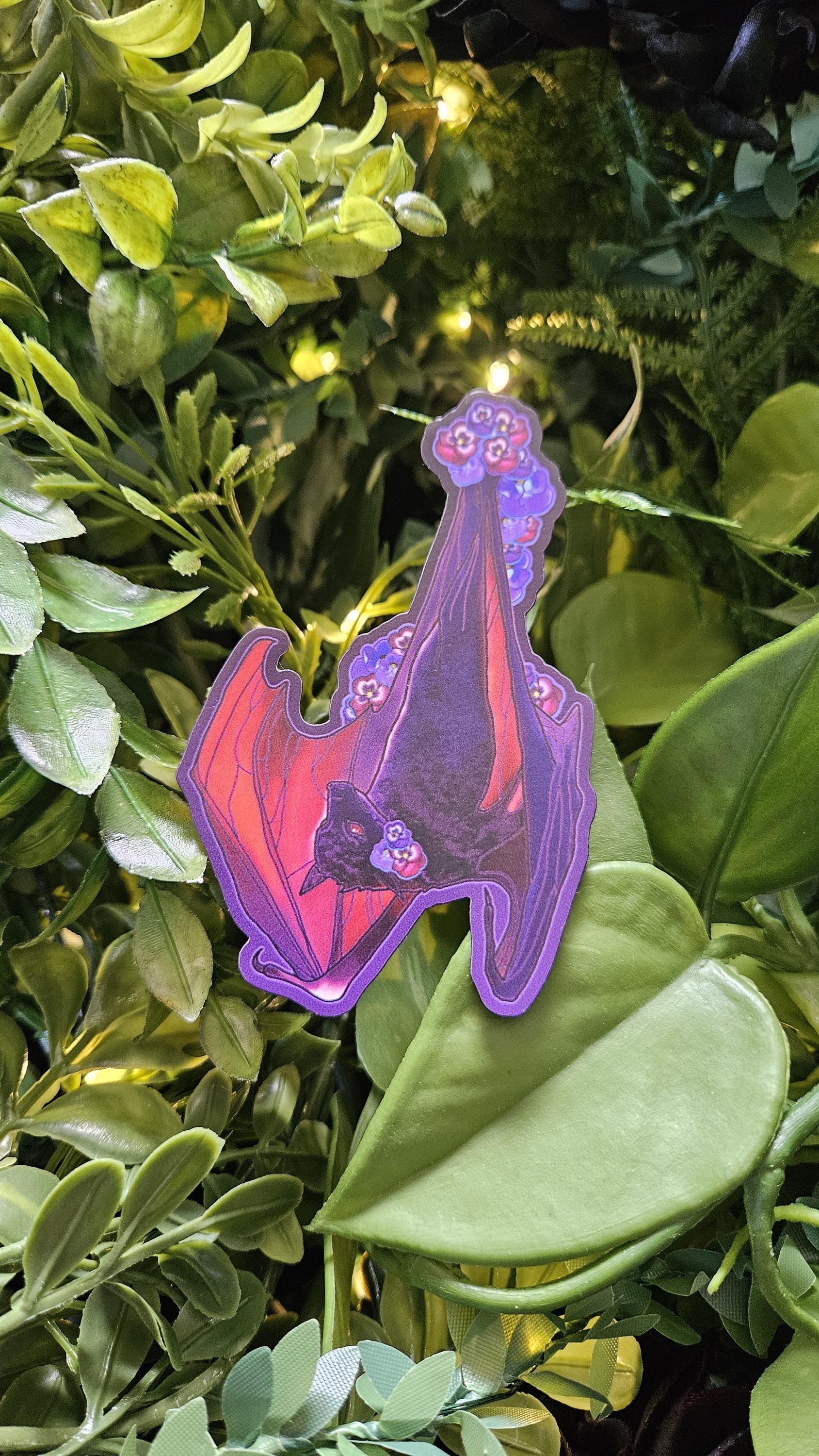 MAGNET: Pansy Blossom Bat - 'Batricia' Acornandcrowstudio