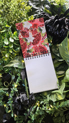 4x5 Top Bound HANDMADE SPIRAL NOTEBOOK: Pomegranate and Narcissus Flowers Acornandcrowstudio