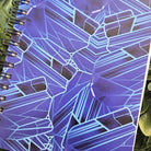 4x6 inches HANDMADE SPIRAL NOTEBOOK: Tanzanite with Narcissus Flowers Acornandcrowstudio