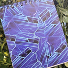 4x5 inches HANDMADE Top Bound SPIRAL NOTEBOOK: Tanzanite with Narcissus Flowers Acornandcrowstudio