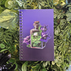 4x6 inches HANDMADE SPIRAL NOTEBOOK: Belladonna Poison Bottle Acornandcrowstudio