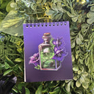 4x5 inches HANDMADE Top Bound Spiral Notebook: Belladonna Poison Bottle Acornandcrowstudio