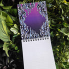 4x5 TOP BOUND Handmade Spiral NOTEBOOK: Become a Witch Worth Burning Purple Coffin Acornandcrowstudio
