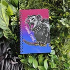 4x6 Handmade Spiral NOTEBOOK: F*cking Feral Opossum Acornandcrowstudio