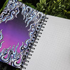 4x6 Handmade Spiral NOTEBOOK: Become a Witch Worth Burning Purple Coffin Acornandcrowstudio