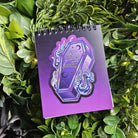 4x5 TOP BOUND Handmade Spiral NOTEBOOK: Become a Witch Worth Burning Purple Coffin Acornandcrowstudio