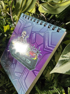 4x5 inches HANDMADE Top Bound Spiral Notebook: Death by TBR Coffin and Skeleton