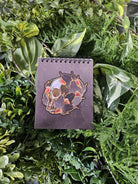 4x5 inches HANDMADE Top Bound Spiral Notebook: Acorn Skull with Leaves Acornandcrowstudio