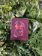 4x5 inches HANDMADE Top Bound Spiral Notebook: Gideon the Red Book Dragon Acornandcrowstudio