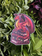 MATTE STICKER: Gideon the Red Book Dragon Acornandcrowstudio