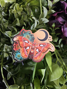 MAGNET: Atlas Moth and Chrysanthemums Acornandcrowstudio