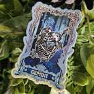 MATTE STICKER: GEMINI Zodiac Tarot Card Style Art