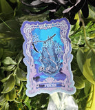MATTE STICKER: PISCES Zodiac Tarot Card Style Art