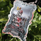 MATTE STICKER: CANCER Zodiac Tarot Card Style Art Acornandcrowstudio