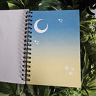 4x6 Handmade SPIRAL NOTEBOOK: GEMINI Zodiac Tarot Style Art Acornandcrowstudio
