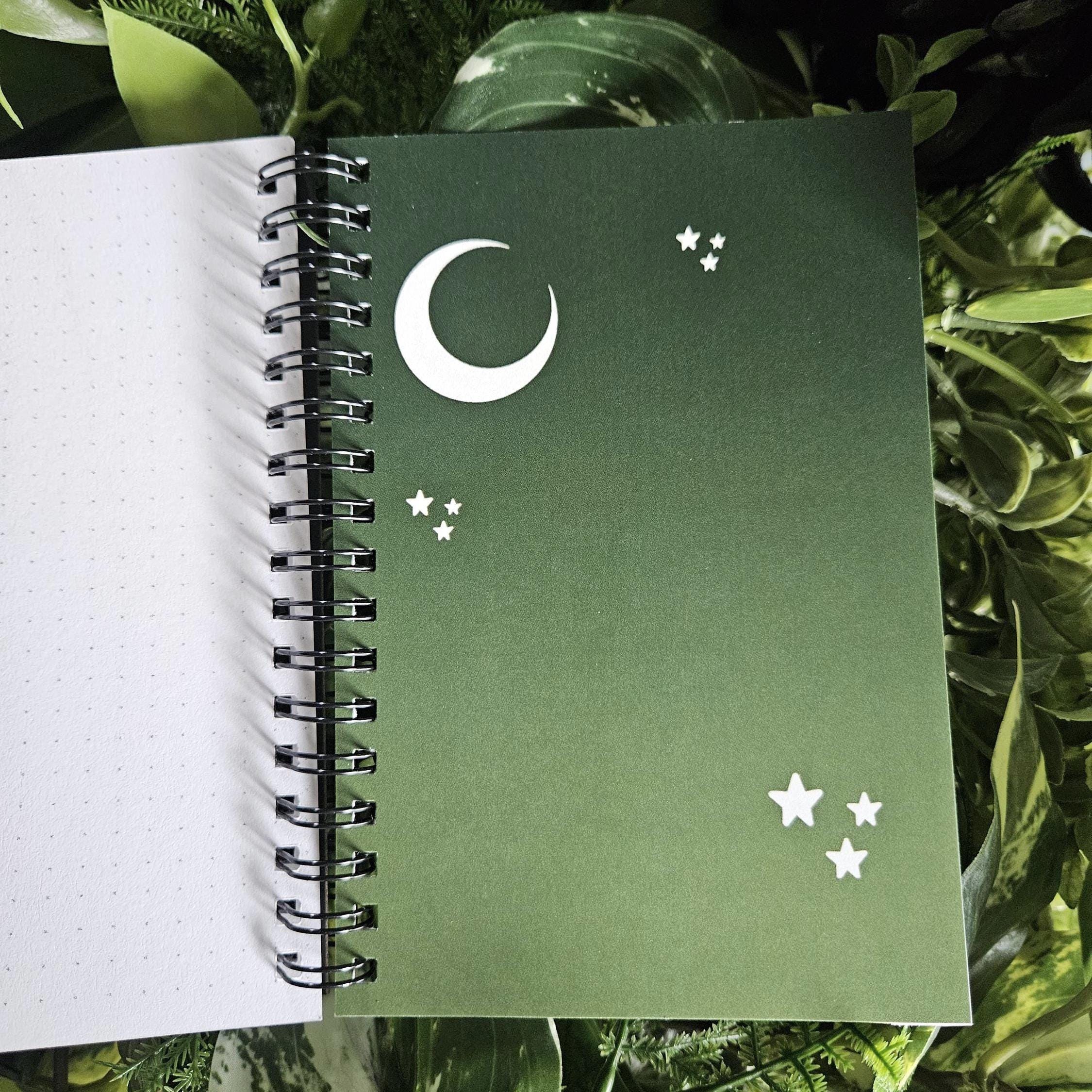 4x6 Handmade SPIRAL NOTEBOOK: CAPRICORN Zodiac Tarot Style Art Acornandcrowstudio