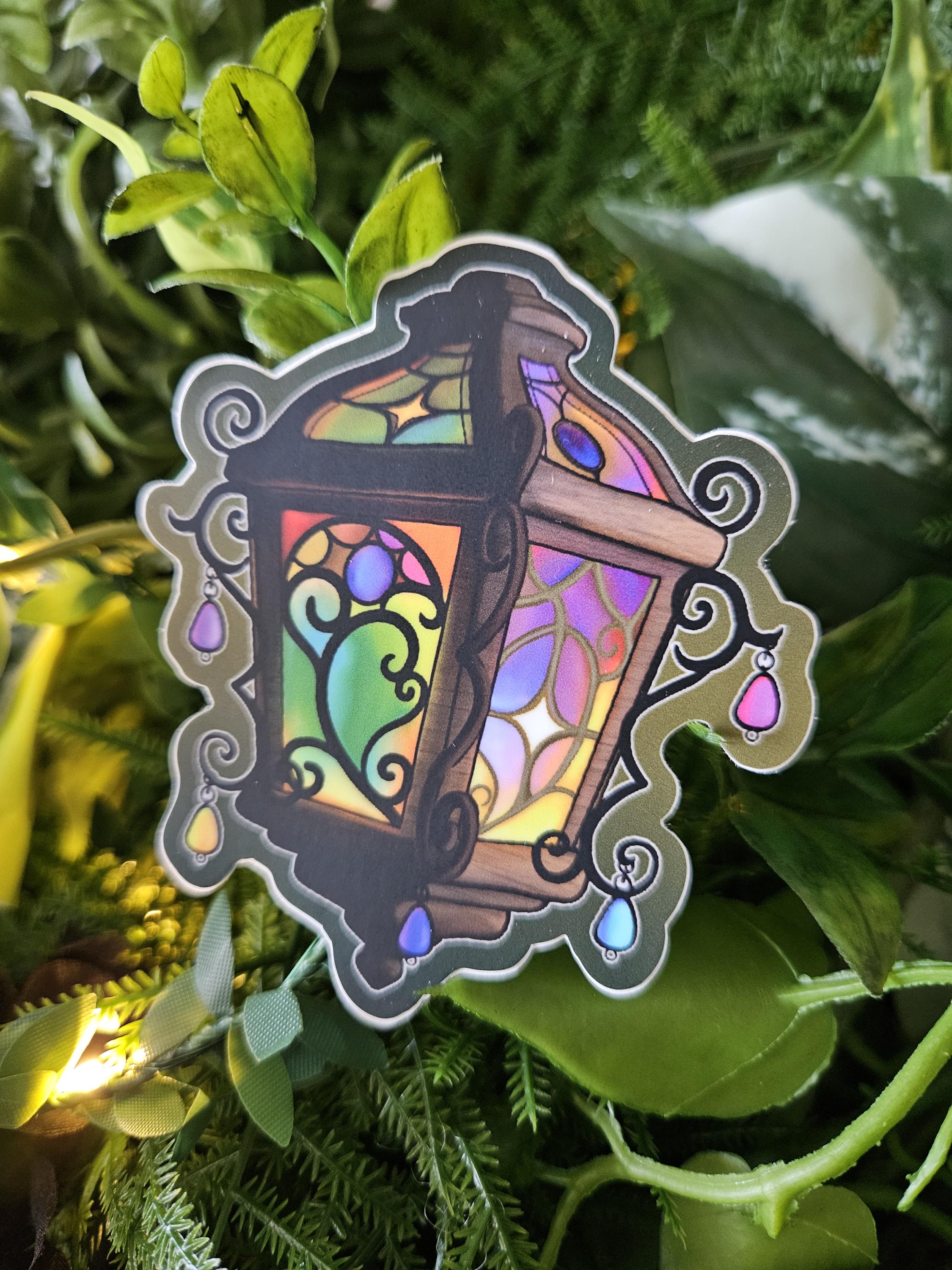 MATTE STICKER: Incantatus "Charmed Lantern" - August Stationery Club STICKER Only Acornandcrowstudio