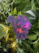 MATTE STICKER: Purple and Red Iris Flower Acornandcrowstudio