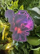 MATTE STICKER: Purple and Red Iris Flower Acornandcrowstudio