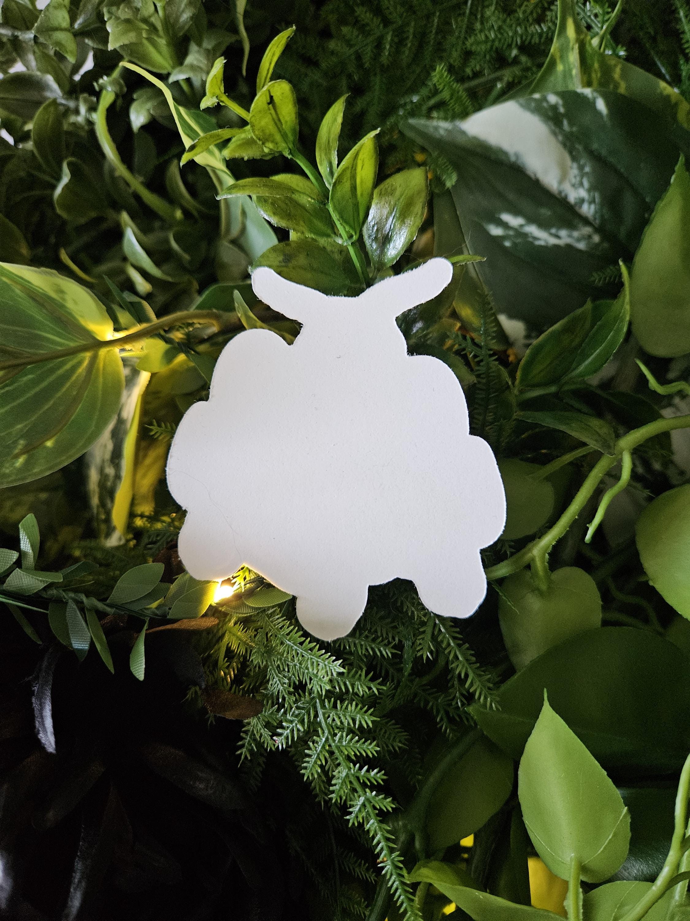 Matte STICKER: Bartholomew the Moth and Bleeding Heart Flowers Acornandcrowstudio