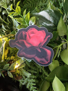 MATTE STICKER: Dark Red Rose Acornandcrowstudio