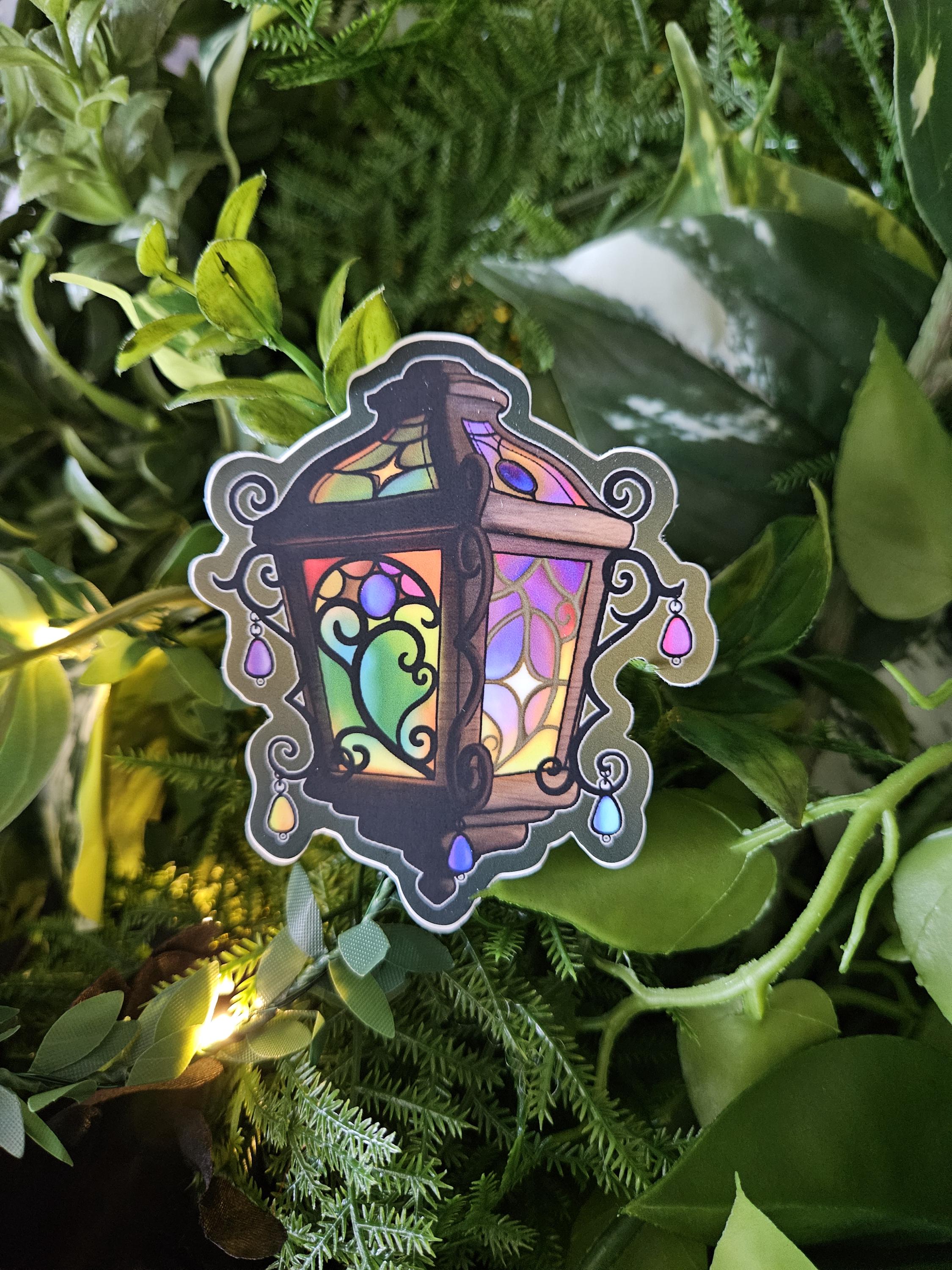 MATTE STICKER: Incantatus "Charmed Lantern" - August Stationery Club STICKER Only Acornandcrowstudio